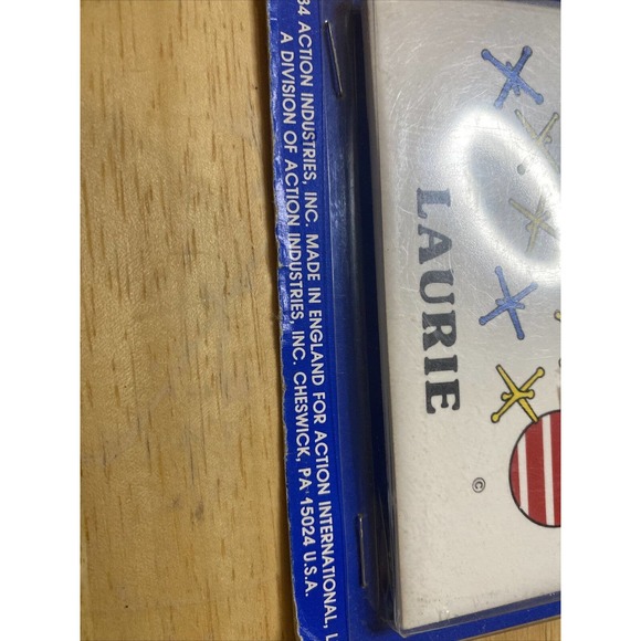 Vintage Dead Stock LAURIE With The Game Jacks Ceramic Name Plaque Wall Sign 1984 - Picture 8 of 12